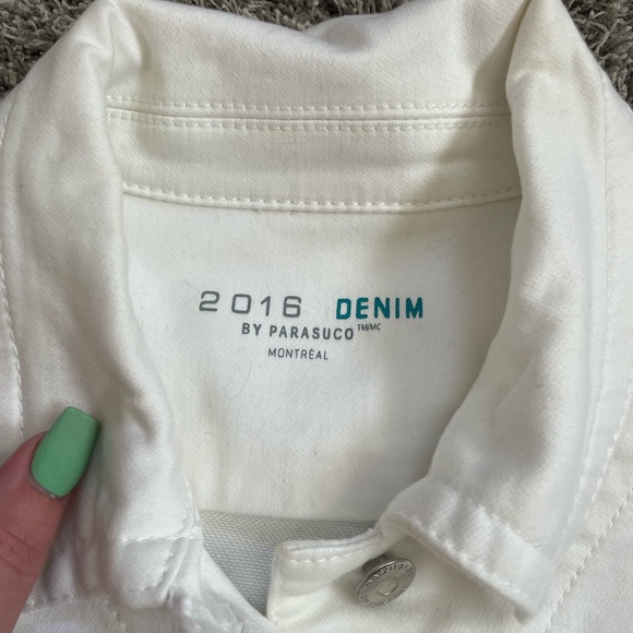 White jean jacket - Picture 2 of 3